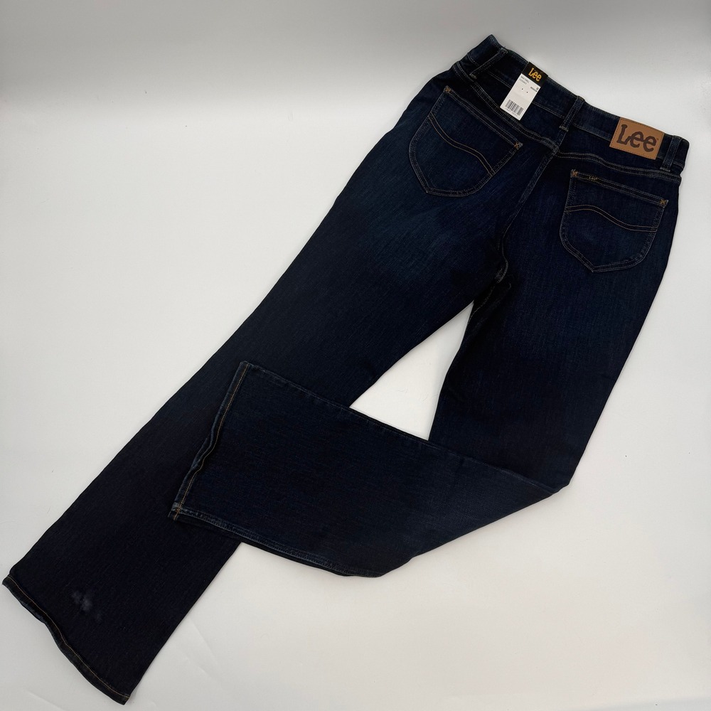 Lee Women 10 Bootcut Jeans Dark Blue Ultra Lux Comfort Mid Rise Flex Waistband
